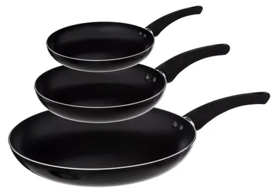 Obrázok produktu pre 5five Simply Smart 3-dielna sada panvíc, indukčné panvice, hliník, silikón, čierna, 20, 24, 28 cm, 179792