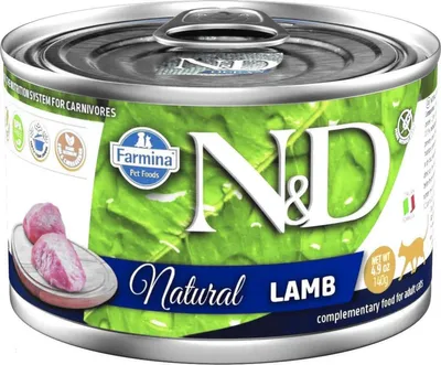 Obrázek produktu pro Mokré krmivo pro kočky FARMINA ND CAT NATURAL Lamb 140g