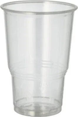 Immagine prodotto di Papstar tazza per bevande fredde PLA pure 0,25l trasparente con bordo in schiuma 70 pezzi