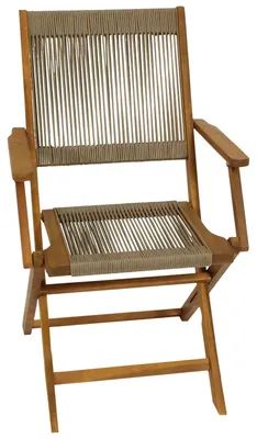 Produktbild von Gartensessel Klappsessel, Akazie + Rope, 2-er Set