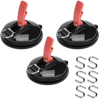 Produktbild von Multifunktionale Camping-Zuignappensätze - extra stark - 6 Stück S-Haken - für Zelt und Zeltstangen