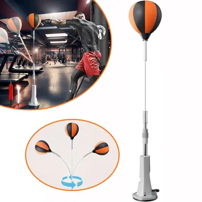 Produktbild von Stand‑Boxsack mit Verstellbarem Ständer, Höhenverstellbarer Punchingball mit 360°‑Rückprall, für Zuhause, Fitness und Kickboxen