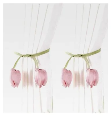 Produktbild von Raffhalter für Vorhänge, 2 Stück, Blumen Gardinenclips in Rosa für die Dekoration von Kinderzimmern