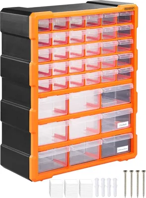 Produktbild von Kleinteile-Organizer, 39 Schubladen, erweiterbare Fächer
