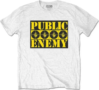 Produktbild von Public Enemy - vier Logos Uni XX-großes T-Shirt - weiß