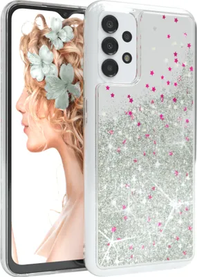 Produktbild von EAZY CASE - Glitzer Hülle kompatibel mit  Samsung Galaxy A13 4G Glitzer Schutzhülle, Soft Case, Backcover Transparent mit Motiv