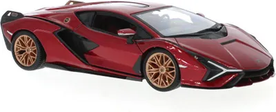 Produktbild von Bburago 21099 Lamborghini Sian FKP 37 dunkelrot metallic 2019 Maßstab 1:24
