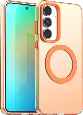 Produktbild von Für Samsung Galaxy S25 FE 5G Candy Design Magsafe PC Hybrid TPU Schutz Hülle Cover Orange