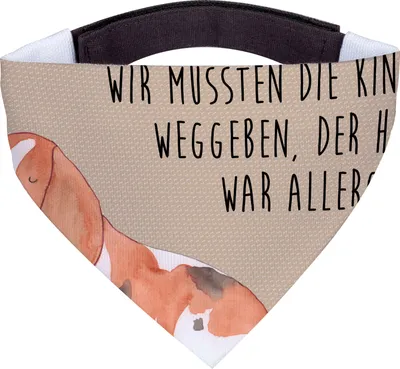 Produktbild von Mr. & Mrs. Panda Hundehalstuch Hund Basset Hound - Hundeglück - Geschenk, Schal Für Hunde, Tuch, Süß, Hundeliebe, Halstuch, Lustig, Sprüche