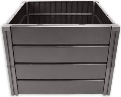Zdjęcie produktu dla Podwyższone łóżko KHW Demeter "M" z możliwością rozbudowy, pojemność 336 litrów. Tworzywo sztuczne z recyklingu, odporne na promieniowanie UV. Kolor. Antracyt. Stabilne, ponadczasowe i odporne na warunki atmosferyczne.