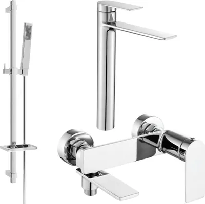Produktbild von Mexen Zero DQ02 Badewannenset, Chrom - 7113DQ02-00