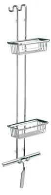 Image de emco system2 plateau de table, 2 paniers profonds, raclette de douche, chrome, 356600106