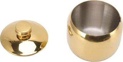 Produktbild von Gewürzbehälter - RVS Kräuterdose Gold Zuckerbehälter mit Deckel (Gold)