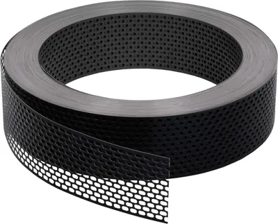 Produktbild von Lüftungsband AluminiumRolle Traufgitter 80 mm x 60 m schwarz + ziegelrot