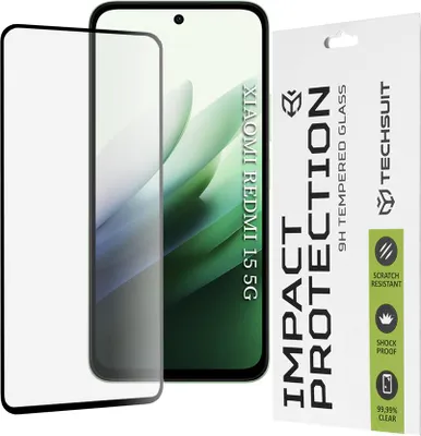 Obrázek produktu pro Techsuit - 111D Full Cover / Full Glue Glass - Xiaomi Redmi 15 4G / Redmi 15 5G - černý