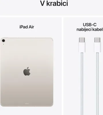 Image de Apple iPad Air 13"/(M3) Wi-Fi Cellular/12,9"/2732x2048/8GB/1TB/iPadOS18/Starlight