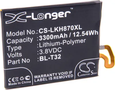 Produktbild von vhbw Akku Ersatz für LG BL-T32, EAC63438701 für Handy Smartphone Telefon (3300 mAh, 3,8 V, Li-Polymer)