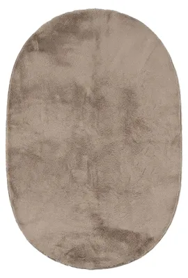 Zdjęcie produktu dla Owalny dywan o niskim runie - Cozy Taupe