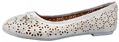 Produktbild von Laufsteg München Damenschuhe Ballerinas Ballerina Weiß Freizeit, Schuhgröße:37 EU