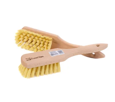 Produktbild von 2 Stielbürsten BawiTec Schrubberbürsten 265mm Fibre-Borsten Scheuerbürsten Handbürsten Reinigungsbürsten im Set Holzbürsten