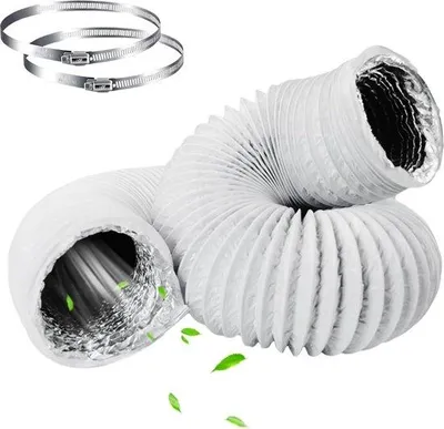 Immagine prodotto di Prolunga per tubo di scarico in alluminio 100 mm x 6 m - flessibile - con morsetto per climatizzatori e lavasciuga