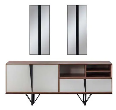 Produktbild von Schrank Sideboard Kommode Holzschrank Anrichte  Beige Holz Esszimmer