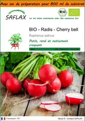 Image de SAFLAX Garden in the bag -- Radis - Cherry bell - 100 graines - Raphanus