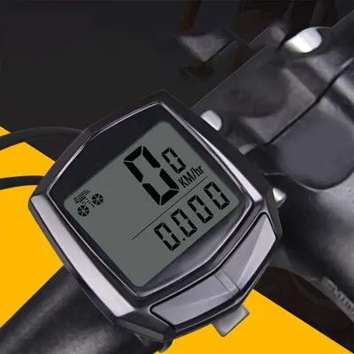Immagine prodotto di Tachimetro a cavo impermeabile con display LCD del ciclo del computer cronometro multifunzione