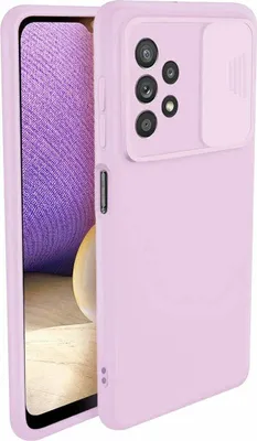 Produktbild von cofi1453® 360 Grad Schutz CamShield Silikon Cover Case Slim Handyhülle Schutzhülle mit Kameraschutz Kameraabdeckung für Samsung Galaxy A32 4G (A325F) Lila