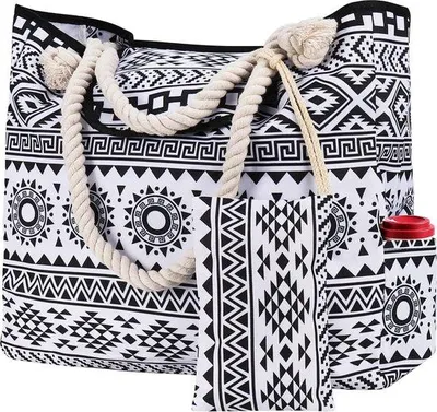 Image de Grand sac de plage, sac de piscine pour l'été, grand format, imperméable, sac à bandoulière de type cabas, style plage