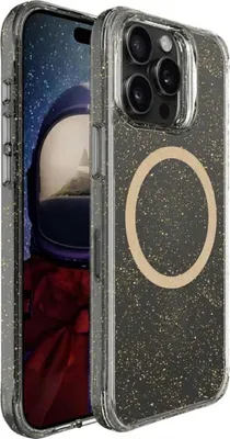 Produktbild von imoshion Klare Glitter Backcover mit MagSafe iPhone 16 Pro - Gold