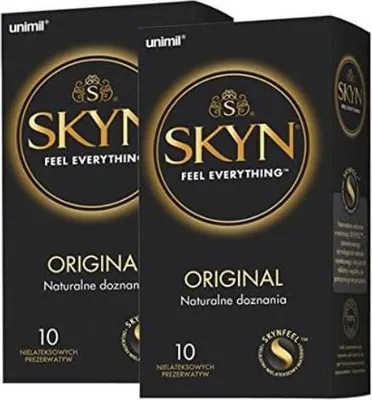 Produktbild von 20 Stück SKYN Original Kondome Männer Skynfeel Latexfrei Hauchzart 53mm Breite