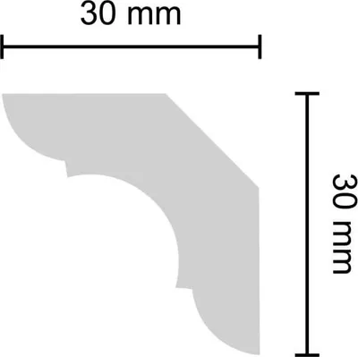 Produktbild von Decosa Deckenleiste Simone, 2 m x 30 mm x 30 mm