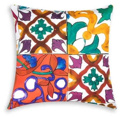 Productafbeelding van Excelsa Decoratieve kussenhoes Lisbona, 45x45 cm, katoen, kleurrijk
