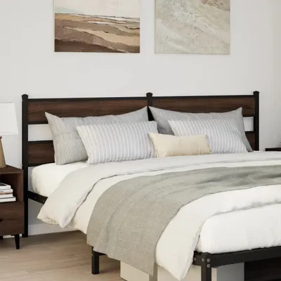 Produktbild von Kopfteil Braun Eichen-Optik 180 cm Stahl und Holzwerkstoff - Kopfteile modernem Design 34170990