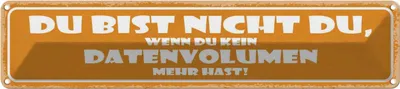 Produktbild von vianmo Blechschild 10x46 cm du bist nicht wenn kein Dekoration Spruch Zitat