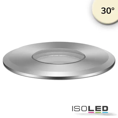 Immagine prodotto di Faretto LED da incasso, rotondo 55 mm, acciaio inox, 12-24V, IP67, 3W, 30°, bianco caldo