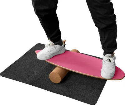 Produktbild von GOPLUS rutschfestes Balance Board aus Holz, Gleichgewichtsboard für zuhause, inkl. Korkrolle, Balancebrett mit 8 hochwertigen gepressten Holzschichten