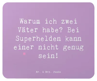 Produktbild von Mr. & Mrs. Panda Mouse Pad Spruch Superhelden Stiefvater - Lavendeltraum - Geschenk, Mousepad, laptop, Superheld, Familie Verwandte, mauspad, Stiefkinder, Geschenke