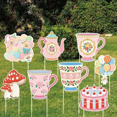Produktbild von Set mit 8 Gartenschildern für die Dekoration im Freien