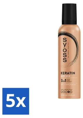 Produktbild von 5 x Syoss Keratin Haarmousse - 250 ml - Vorteilspackung - 5 Stücke