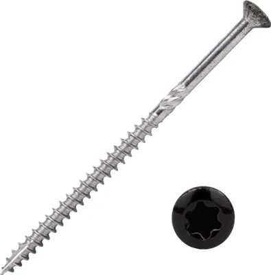 Image de Vis pour coffrage à clavette noir acier inoxydable 410 4 x 70 mm Torx 20 filetage partiel - boîte 200 pièces