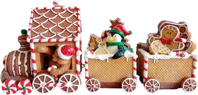 Produktbild von Figur Lebkuchenzug 15 x 10 x 33 cm braun