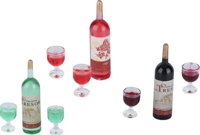Zdjęcie produktu dla Miniaturowy zestaw butelek wina do domku dla lalek, dekoracja, odgrywanie ról, zabawna mini zabawka na imprezę, do kuchni, do zabawy