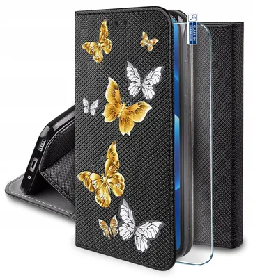 Obrázek produktu pro Pouzdro pro telefon Oppo A6 Pro 5G s magnetickým zapínáním, v různých designech, peněženkové pouzdro + tvrzené sklo 9H
