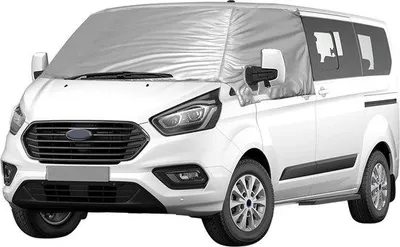 Produktbild von Famanu Windschutzscheibenabdeckung für Ford Transit Custom 2012-2022 - Sonnenschutzfolien - Schwarz