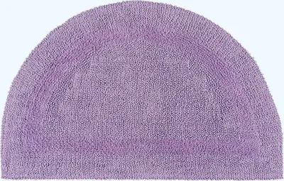 Produktbild von HOMESCAPES Halbrunde Badematte flieder 50x80 cm aus 100% Baumwolle