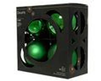 Produktbild von Weihnachtskugeln Glas 10cm 4 Stück - Jolly grün