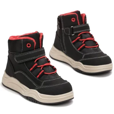 Produktbild von Jungen Winterstiefel Mädchen Stiefeletten Warm Kinderschuhe Apa Schwarz Gr.26
