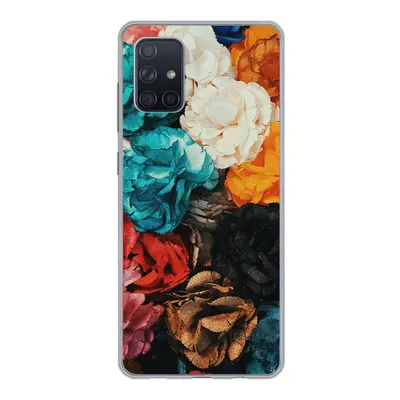 Produktbild von MuchoWow® Handyhülle Schutzhülle Hülle für Samsung Galaxy A51 Wand - Rosen - Abstrakt Silikon Softcase Handy Hülle - Schutzabdeckung